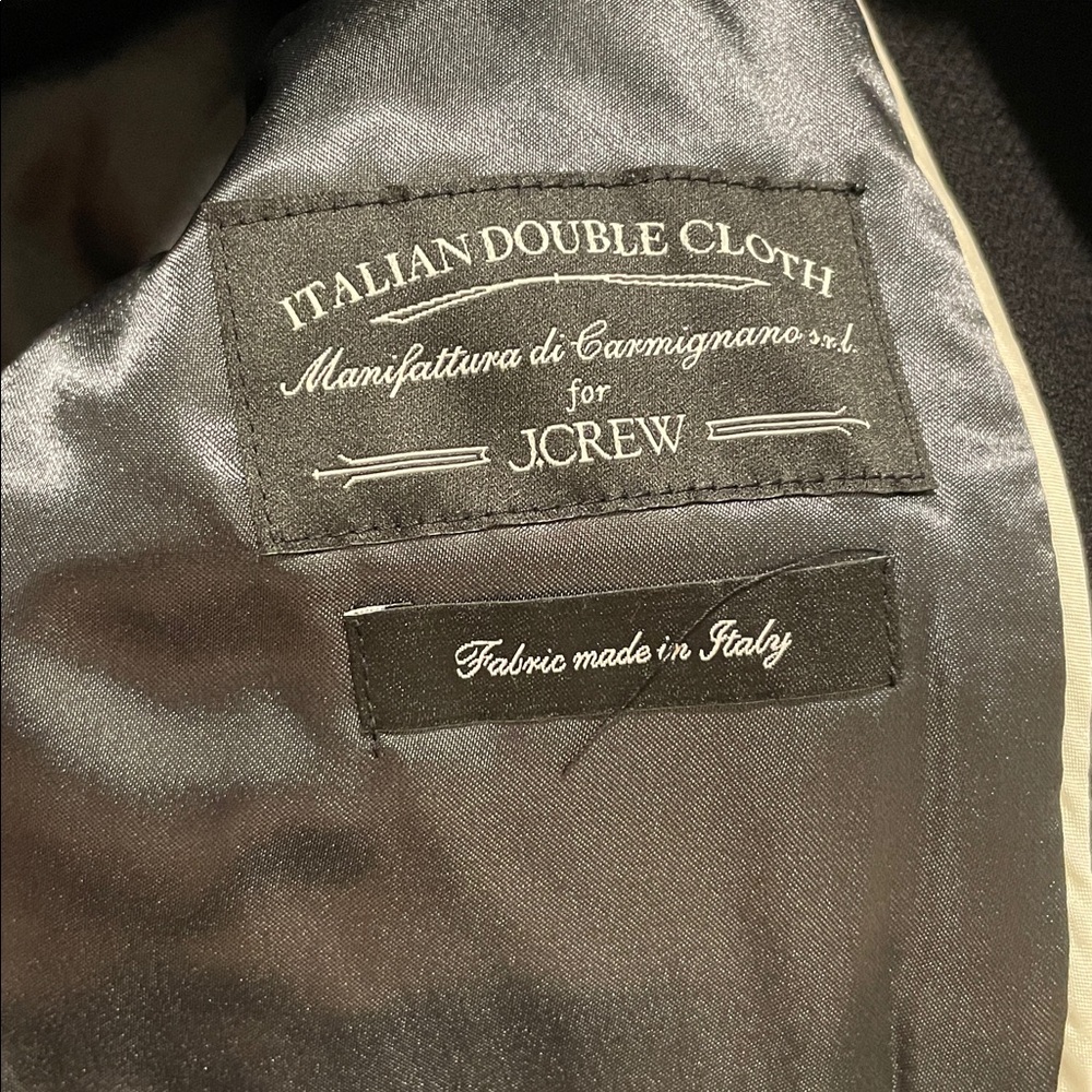 J. Crew Women's Black Salon Coat in Italian Double-Cloth Style CN075 Size 8 NEW - Picture 7 of 7